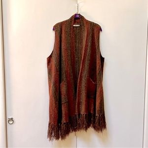 Sweater Vest with Fringe